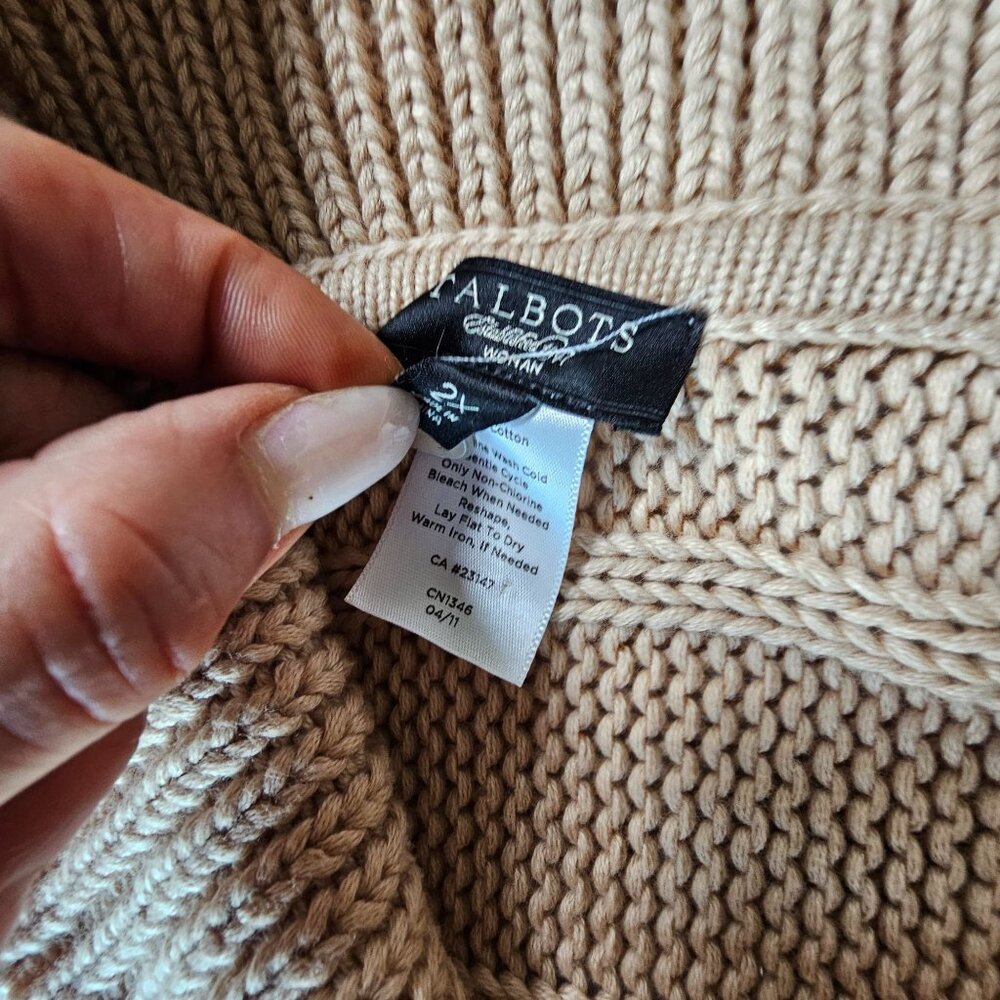 Talbots Women's Short Sleeved Sweater Cardigan accent buttons size 2X - Picture 11 of 14